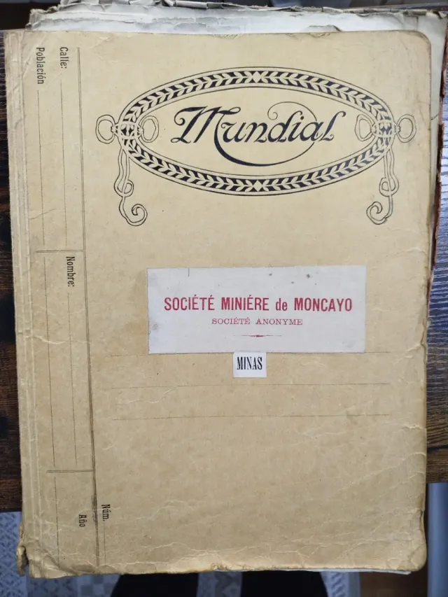 Archivo original 1896 Sociedad Minera del Moncayo