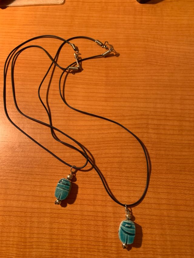 2 Collares Escarabajo Egipcio Suerte