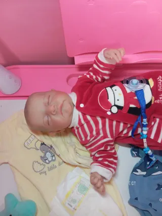 Muñeco navideño con ropa y accesorios reborn