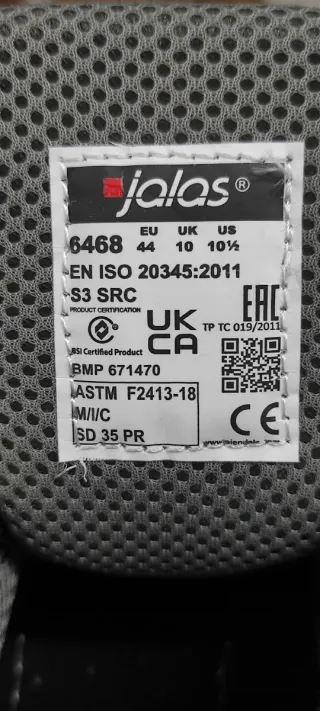 Zapato Seguridad JALAS GREN N° 44