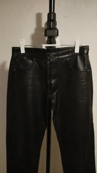 Pantalón de cuero mujer negro