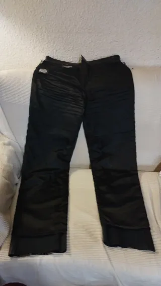 Pantalón de cuero mujer negro