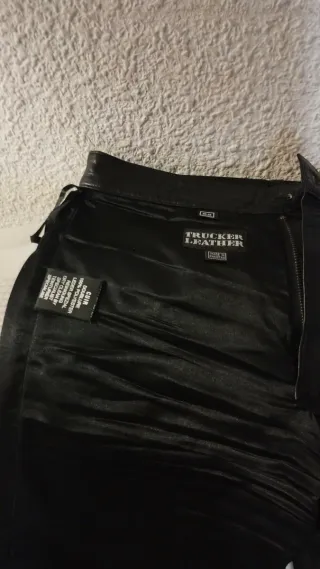 Pantalón de cuero mujer negro