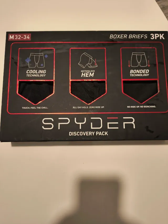 Spyder Boxer Briefs M32-34 3PK