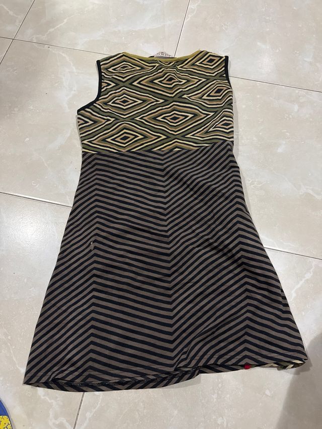 Vestido estampado patchwork talla única