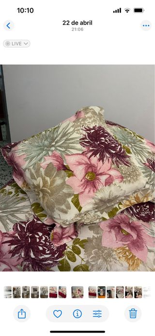 Mesa camilla con cristal y ropa