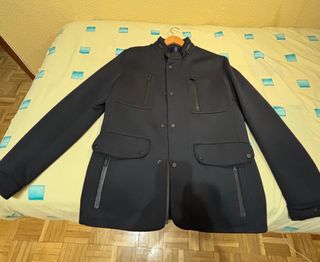 Chaqueta Zara Hombre Azul Oscuro Elegante