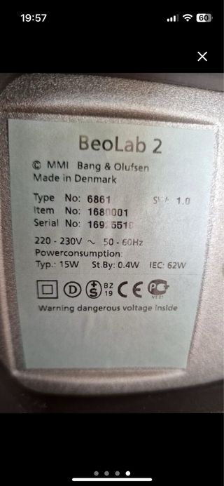 Altavoces beolab 3 y Subwoofer Bang & Olufsen