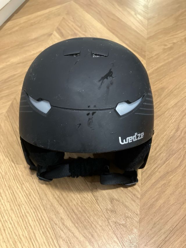 Casco de esquí infantil negro 48-52cm