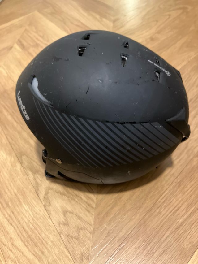 Casco de esquí infantil negro 48-52cm