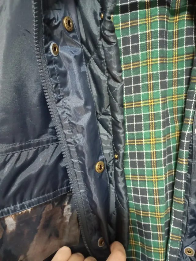 Abrigo de trabajo azul