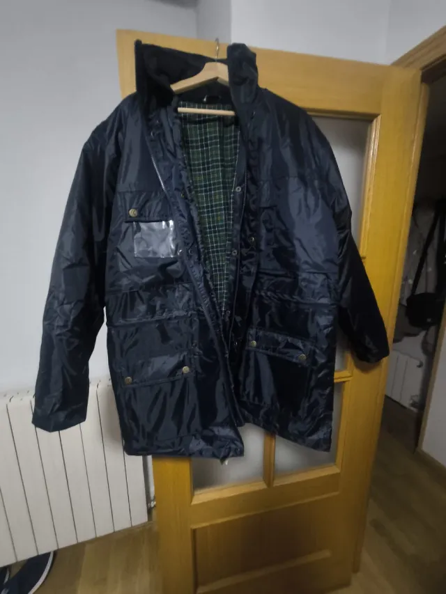 Abrigo de trabajo azul