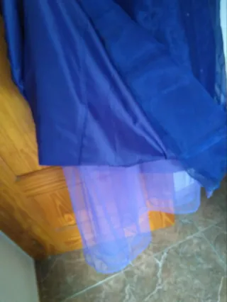 Vestido fiesta largo lentejuelas azul