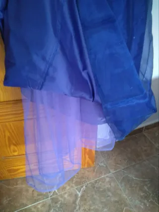 Vestido fiesta largo lentejuelas azul