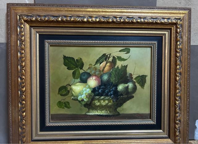 Cuadro de frutas en cesta