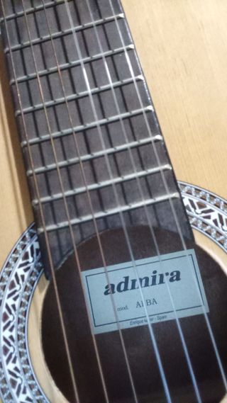 Guitarra española con funda
