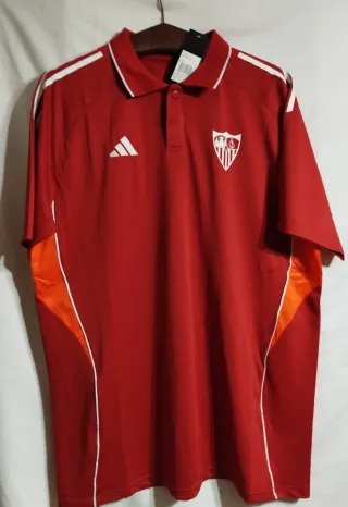 Polo Sevilla FC Adidas Talla XXL Roja Naranja