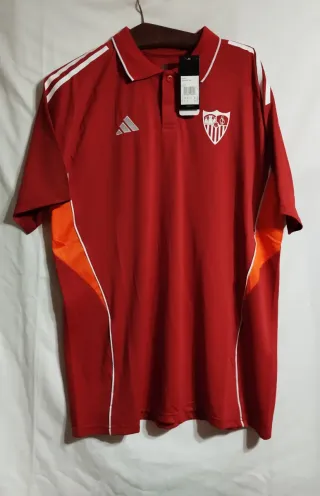 Polo Sevilla FC Adidas Talla XXL Roja Naranja