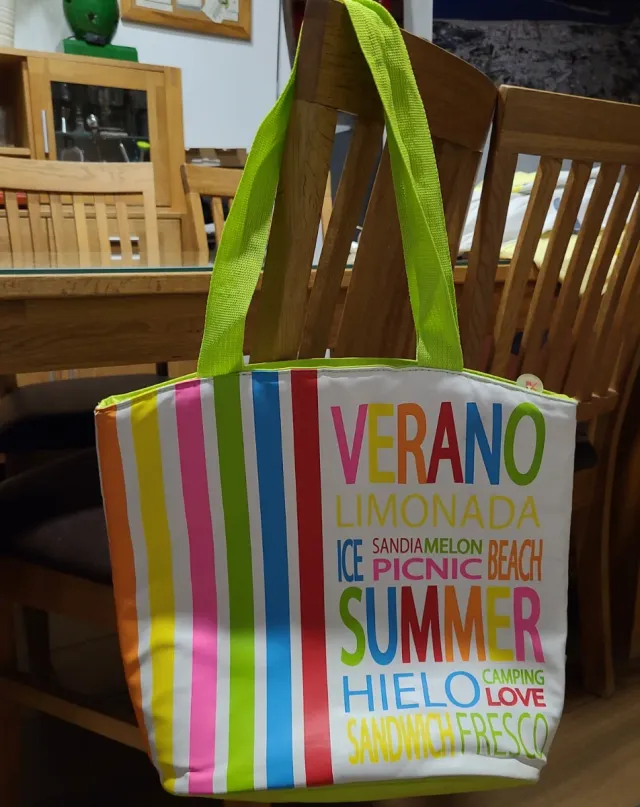 Borsa da spiaggia multicolore