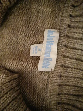 Jersey premamá rayas beige y negro.