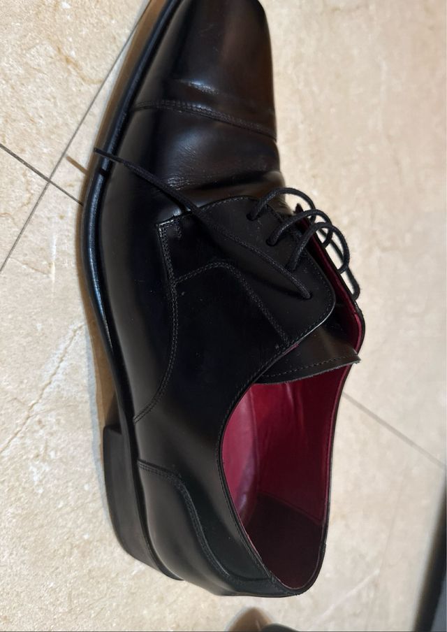 Zapatos Derby Negros de Cordón