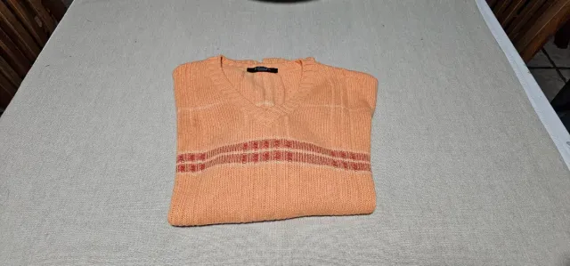 Jersey cuello pico naranja