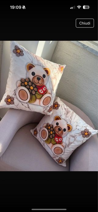 Coppia Cuscini Thun Orsetto