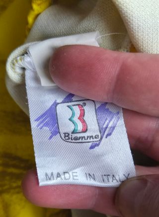 Maillot Ciclismo Vintage Biemme Amarillo