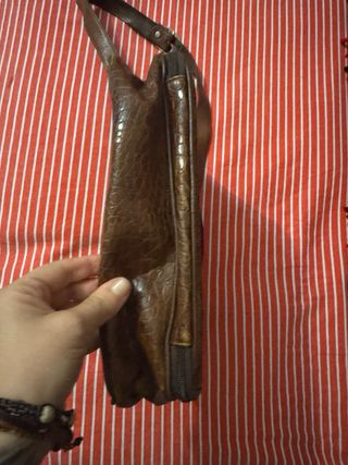 Borsa Jackson marrone effetto coccodrillo