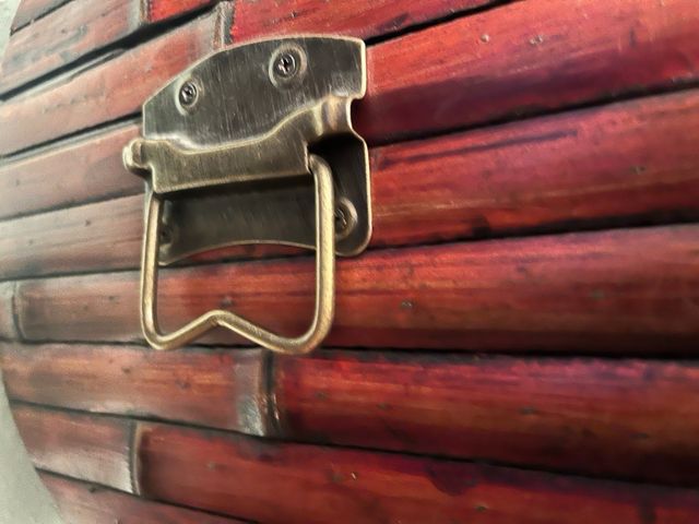 Barrellone decorativo in bambù e legno