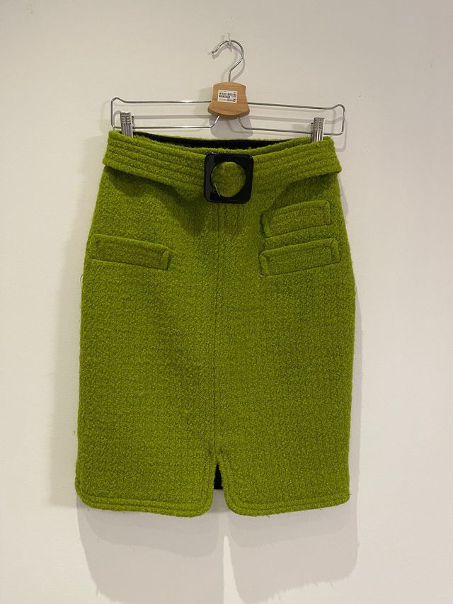 Falda midi verde Pedro del Hierro