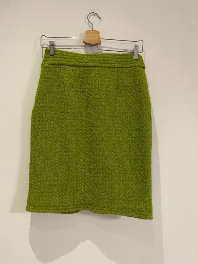Falda midi verde Pedro del Hierro