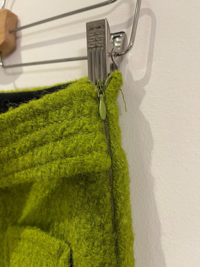 Falda midi verde Pedro del Hierro