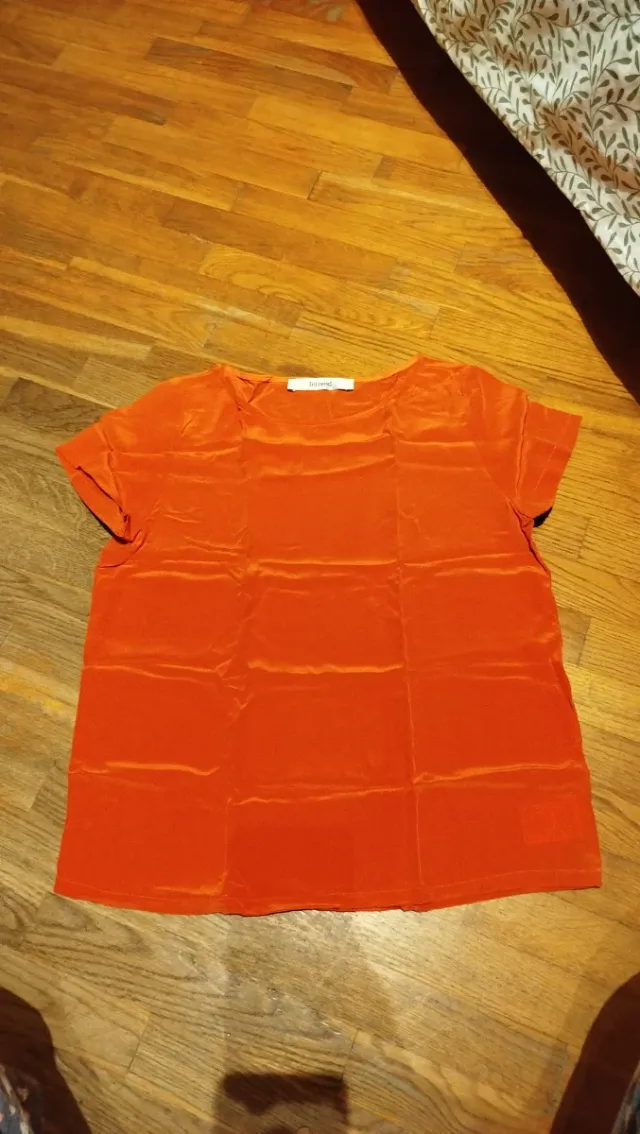 Maglia Intrend arancione manica corta seta
