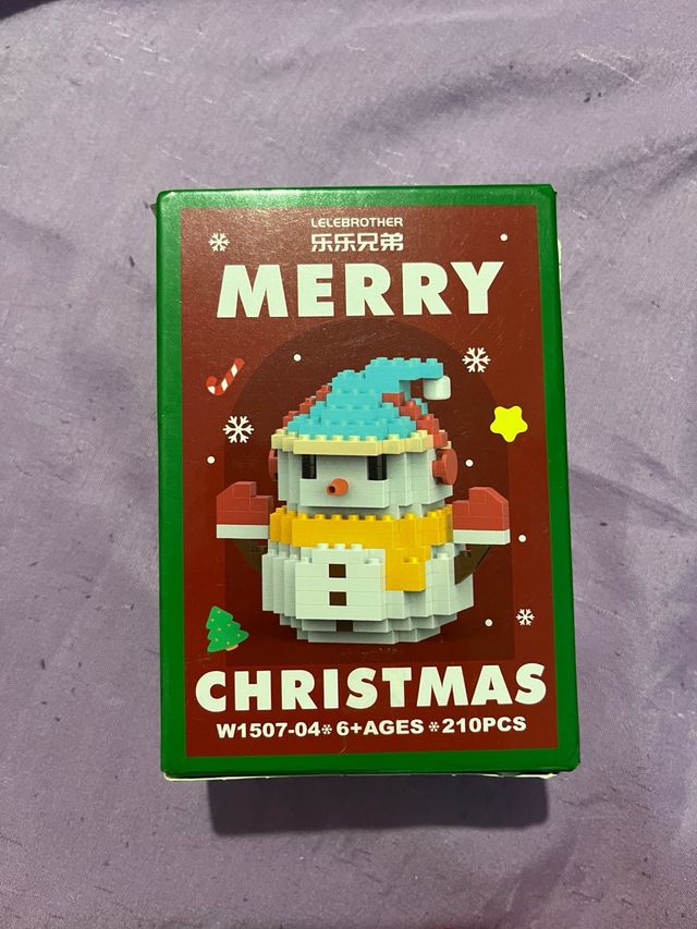 Mini bloques muñeco de nieve Navidad