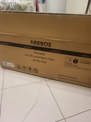 Patinete Rosa LED Plegable