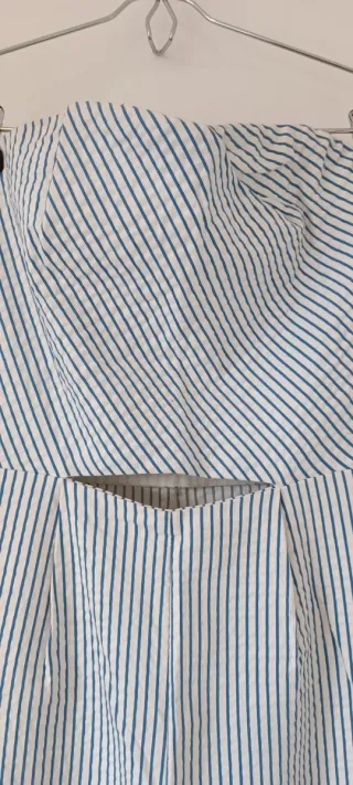 Mono Zara rayas azul y blanco