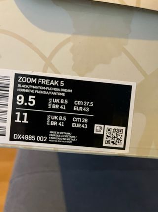 Nike Zoom Freak 5 Talla 43 costaron 140€
