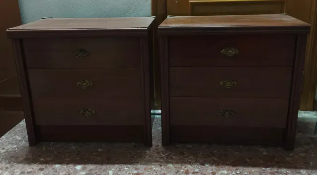 Mesitas de noche de madera (2 unidades)