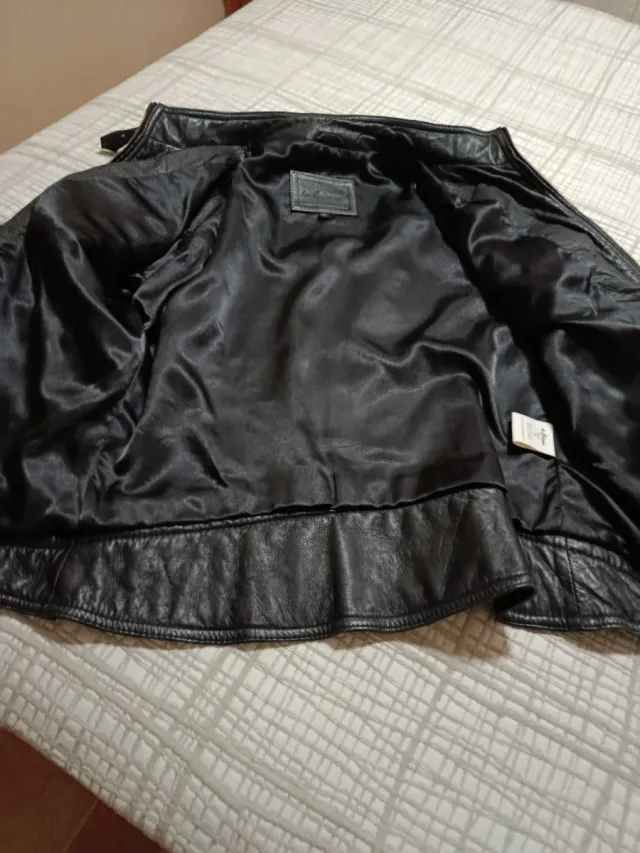 Chaqueta piel de mujer talla 44 negra