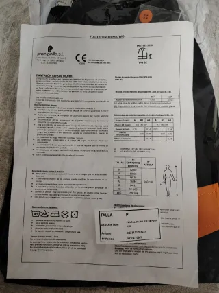 Pantalón Repsol Mujer Talla P Negro Naranja