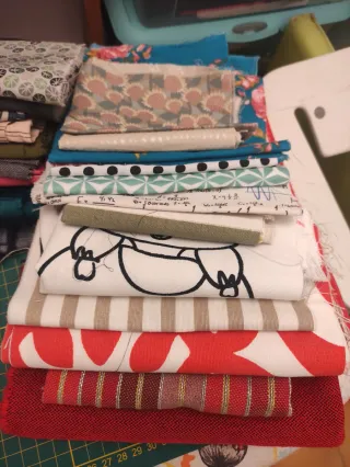 Lote retales de tela. Casi 1kg