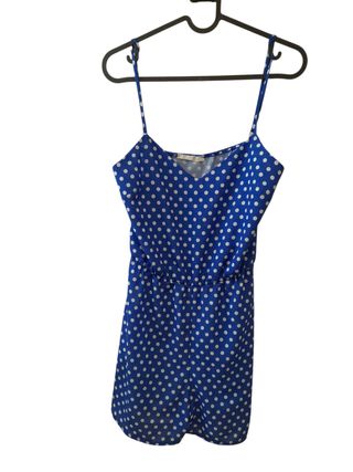 Mono corto lunares azul y blanco