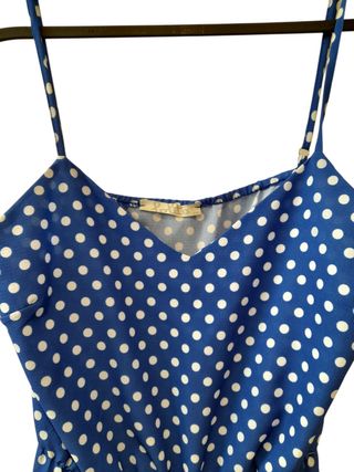 Mono corto lunares azul y blanco