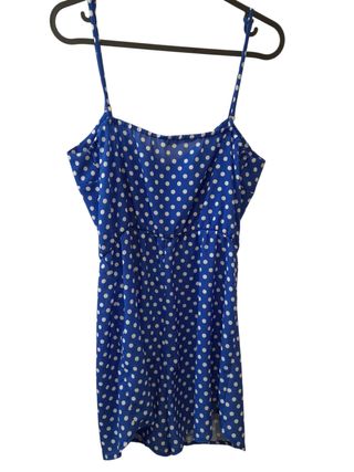 Mono corto lunares azul y blanco