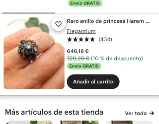 Anillo Vintage Harem Princes 18k Multicolor