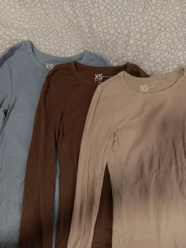 3 Camisetas Manga Larga XS