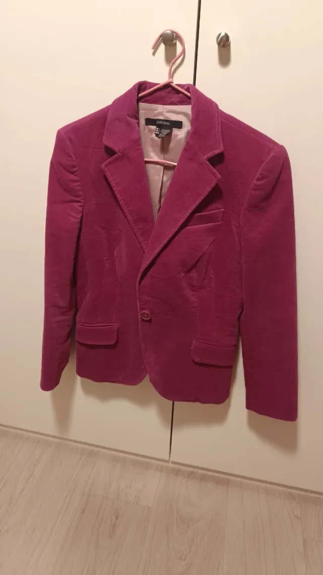 Blazer Zara Basic pana rosa talla XS