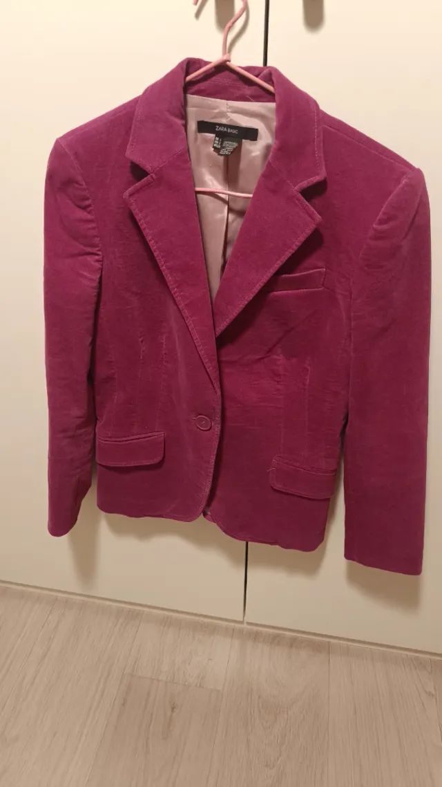 Blazer Zara Basic pana rosa talla XS