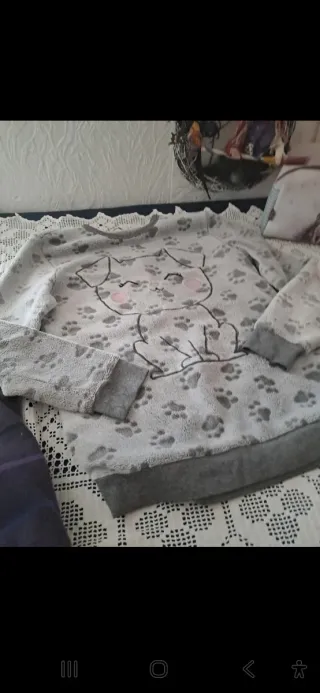 Pigiama bambina peluche cane impronte